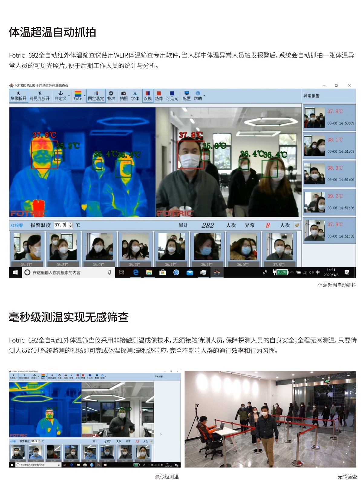 全自動紅外體溫篩查儀FOTRIC 692
