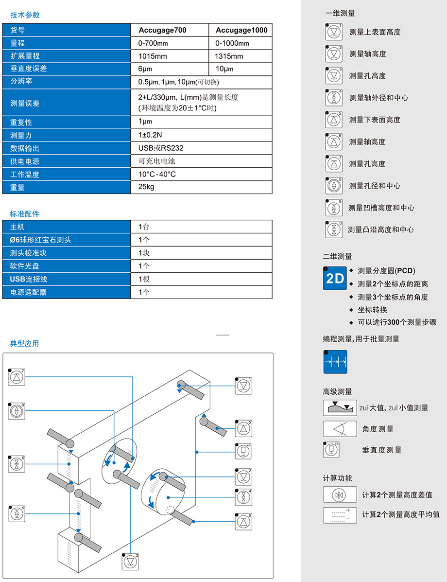 二維自動測高儀AccuGage700/1000